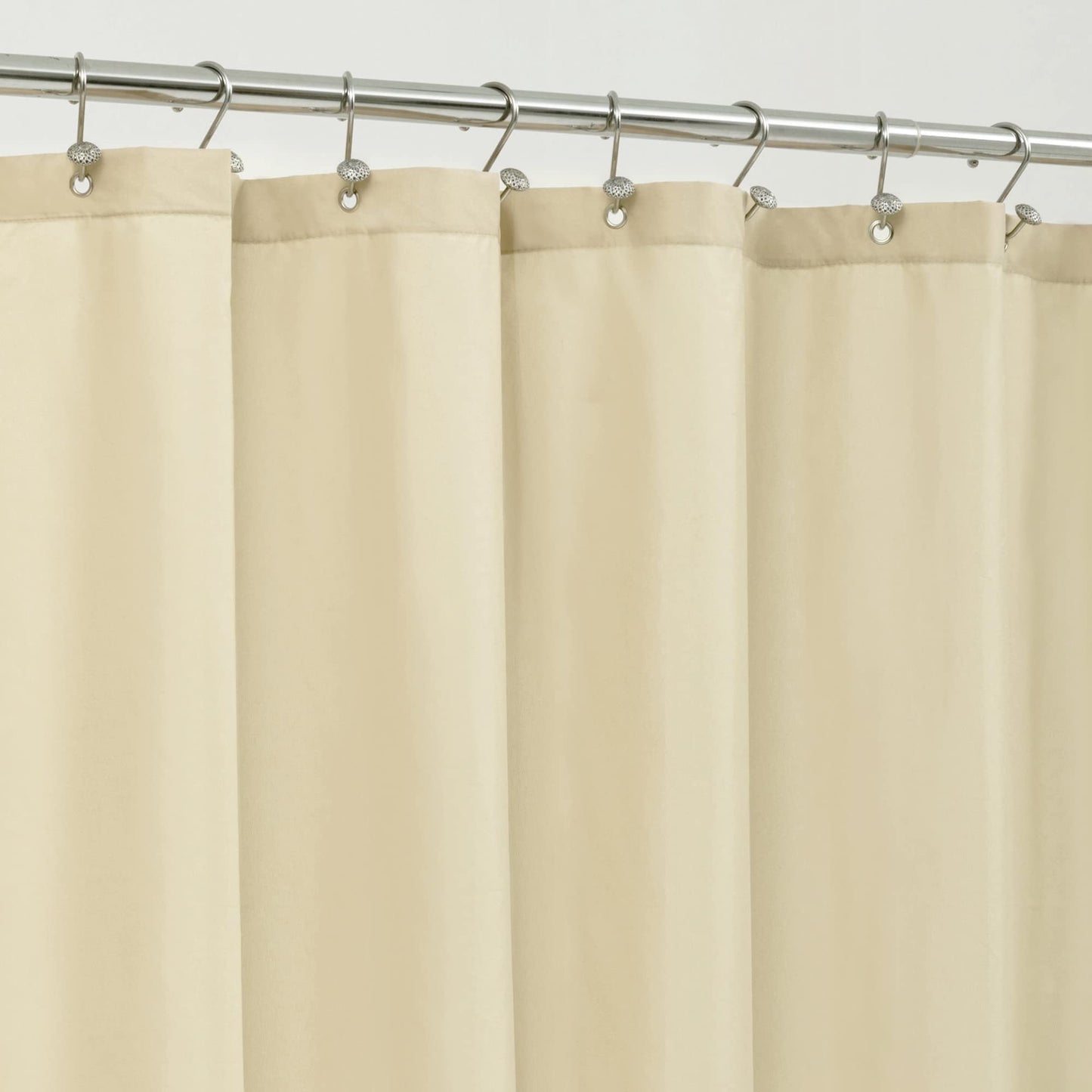 ALYVIA SPRING Waterproof Fabric Shower Curtain or Liner White, 72x72 | 3 Magnets, Soft Cloth & Hotel Quality, Machine Washable, Light-Weight, Standard Size