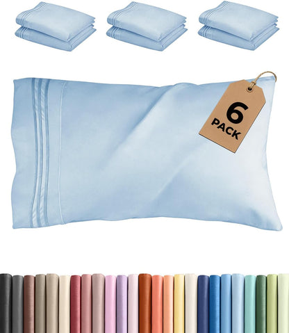 King Pillow Cases Set of 2 - Ultra Soft Cozy Pillowcase Covers - White | Hotel Quality, Comfortable Bedding for Women, Men, Kids & Teens, Machine Washable Pillow Protectors, 2 Piece Set, King Size
