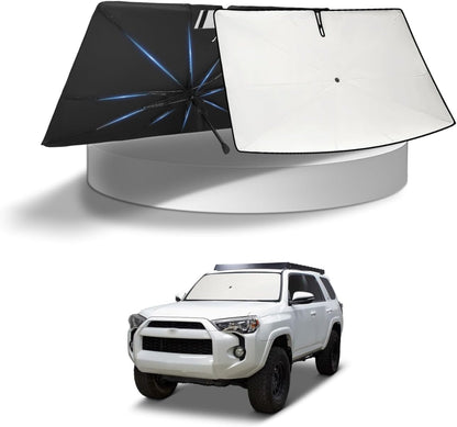 KUST Windshield Sun Shade for Toyota Tacoma Accessories 2016-2025 2026 2Dr 4Dr Pickup Truck, Custom Fit Car Front Window Sunshade Sun Visor Protector Foldable Blocks UV Rays Keep Car Cooler