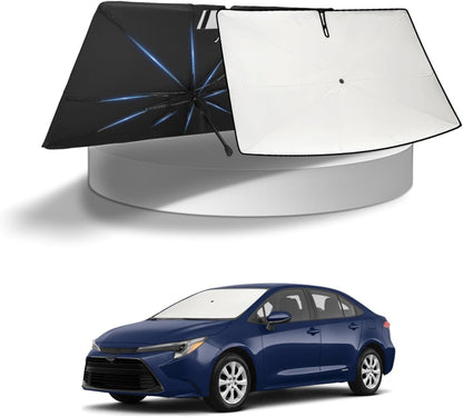 KUST Windshield Sun Shade for Toyota Tacoma Accessories 2016-2025 2026 2Dr 4Dr Pickup Truck, Custom Fit Car Front Window Sunshade Sun Visor Protector Foldable Blocks UV Rays Keep Car Cooler