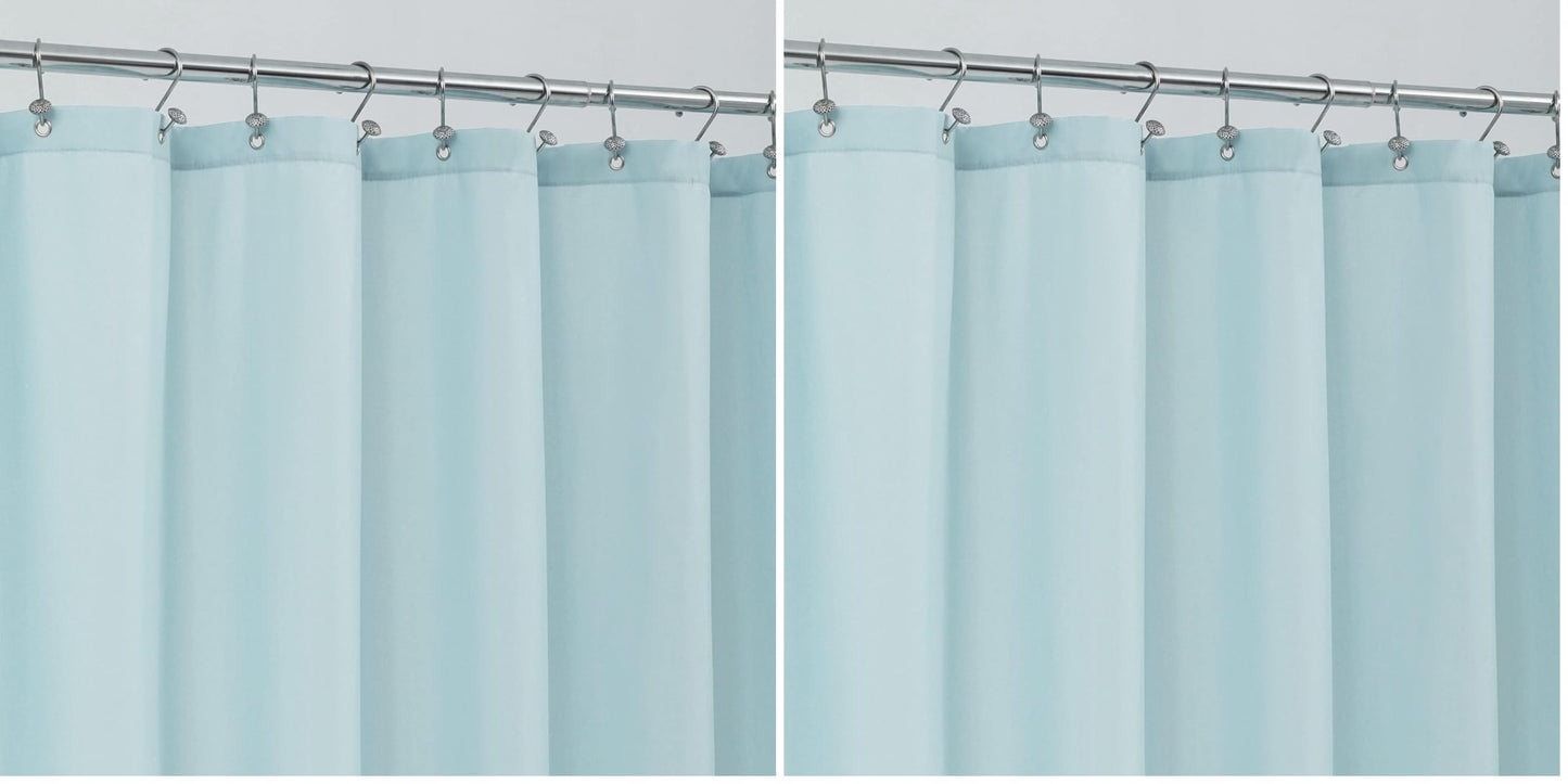 ALYVIA SPRING Waterproof Fabric Shower Curtain or Liner White, 72x72 | 3 Magnets, Soft Cloth & Hotel Quality, Machine Washable, Light-Weight, Standard Size