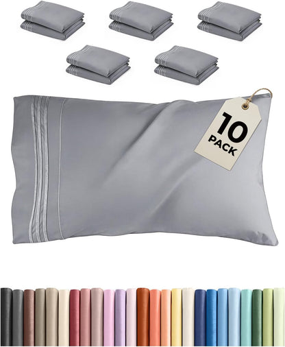 King Pillow Cases Set of 2 - Ultra Soft Cozy Pillowcase Covers - White | Hotel Quality, Comfortable Bedding for Women, Men, Kids & Teens, Machine Washable Pillow Protectors, 2 Piece Set, King Size