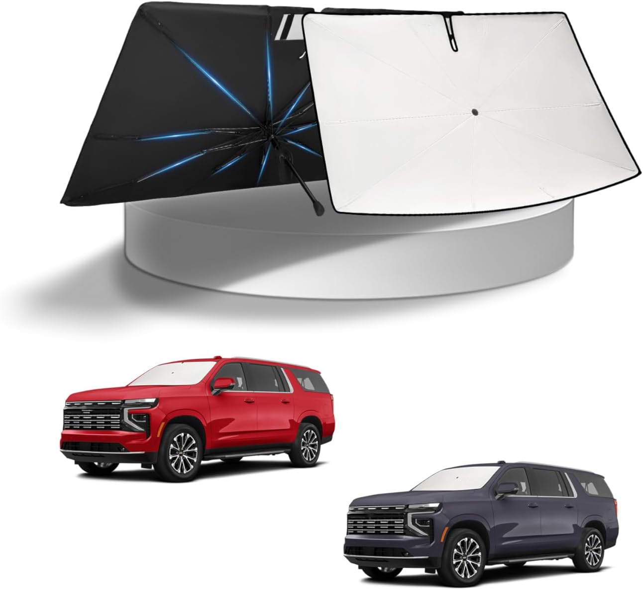 KUST Windshield Sun Shade for Toyota Tacoma Accessories 2016-2025 2026 2Dr 4Dr Pickup Truck, Custom Fit Car Front Window Sunshade Sun Visor Protector Foldable Blocks UV Rays Keep Car Cooler