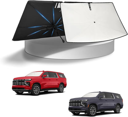 KUST Windshield Sun Shade for Toyota Tacoma Accessories 2016-2025 2026 2Dr 4Dr Pickup Truck, Custom Fit Car Front Window Sunshade Sun Visor Protector Foldable Blocks UV Rays Keep Car Cooler