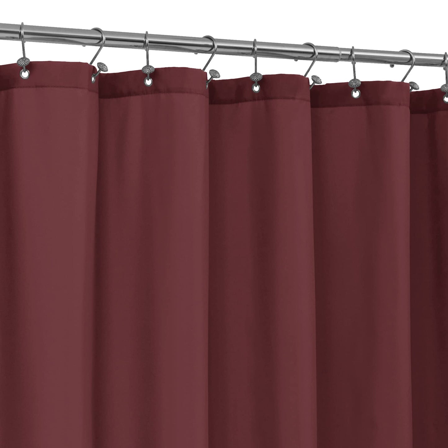 ALYVIA SPRING Waterproof Fabric Shower Curtain or Liner White, 72x72 | 3 Magnets, Soft Cloth & Hotel Quality, Machine Washable, Light-Weight, Standard Size