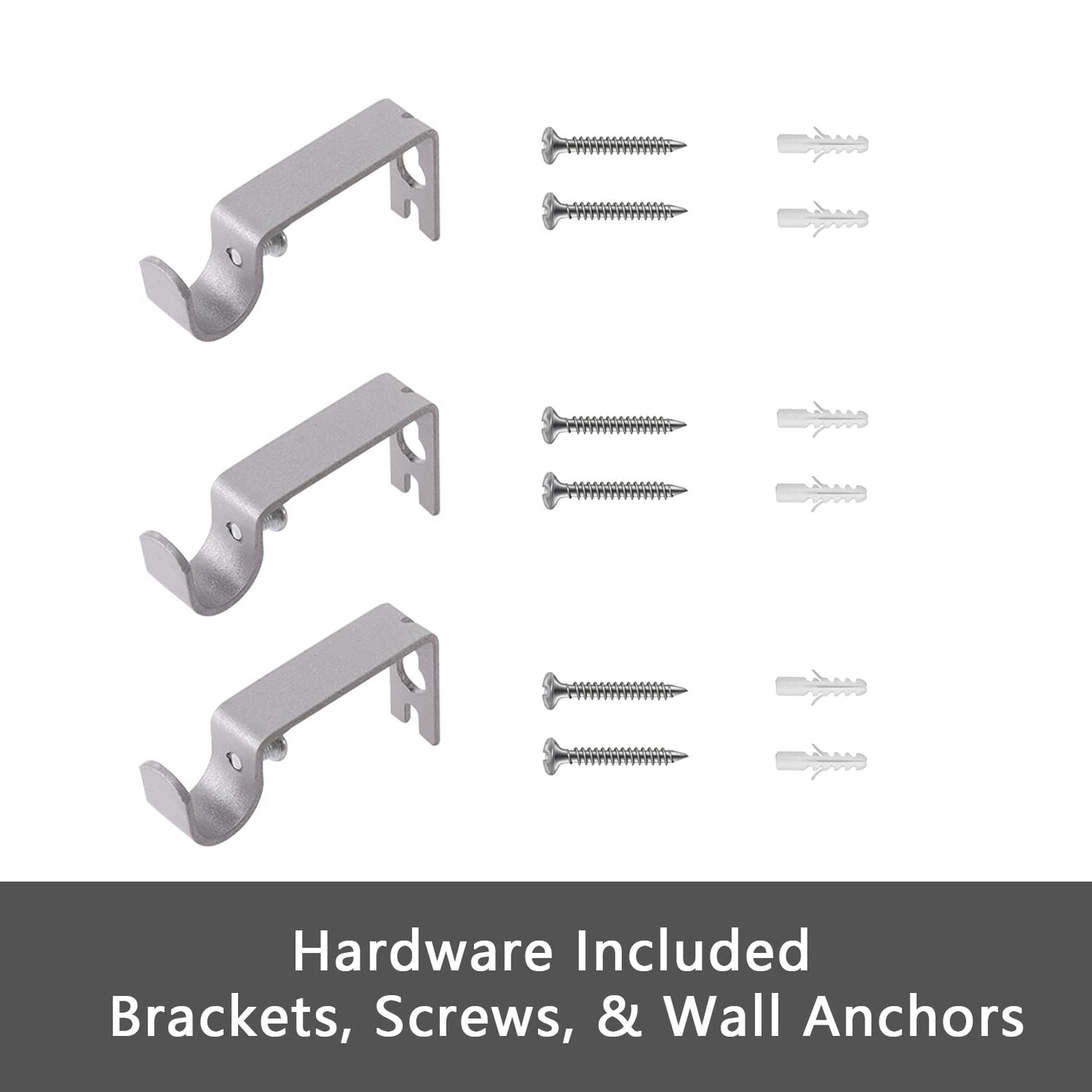 GXOACKJ Curtain Rods for windows 32-48 inch, 5/8 inch Decorative Curtain Rod Set, Matte Black Splicing Heavy Duty Metal Curtain Rod with Brackets