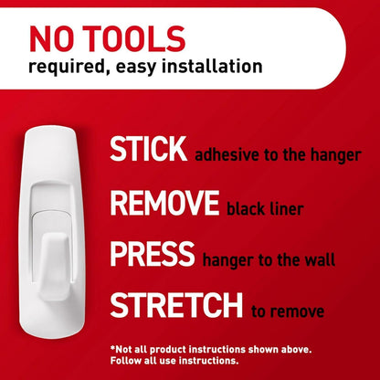 Command Large Utility Hooks, 7-Hooks, 12-Strips, Organize Damage-Free | Damage-Free Hanging Wall Hooks with Adhesive Strips, No Tools Adhesive Hooks for Hanging Decor, Holds up to 5 lb
