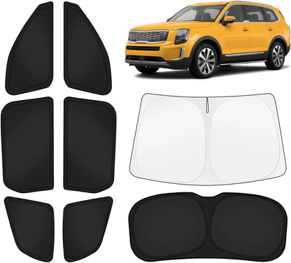 KUST Windshield Sun Shade for Toyota Tacoma Accessories 2016-2025 2026 2Dr 4Dr Pickup Truck, Custom Fit Car Front Window Sunshade Sun Visor Protector Foldable Blocks UV Rays Keep Car Cooler