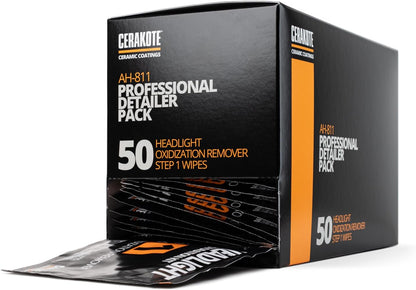 CERAKOTE® Ceramic Headlight Restoration Kit, No Power Tools, 10 Wipe Kit | Restores clouded, yellowed headlights, ceramic UV protection, 3-step wipe system, no power tools needed