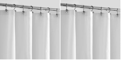 ALYVIA SPRING Waterproof Fabric Shower Curtain or Liner White, 72x72 | 3 Magnets, Soft Cloth & Hotel Quality, Machine Washable, Light-Weight, Standard Size