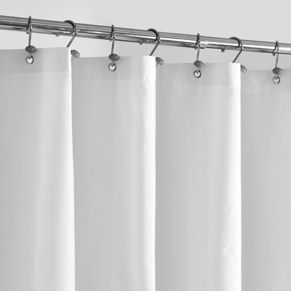 ALYVIA SPRING Waterproof Fabric Shower Curtain or Liner White, 72x72 | 3 Magnets, Soft Cloth & Hotel Quality, Machine Washable, Light-Weight, Standard Size