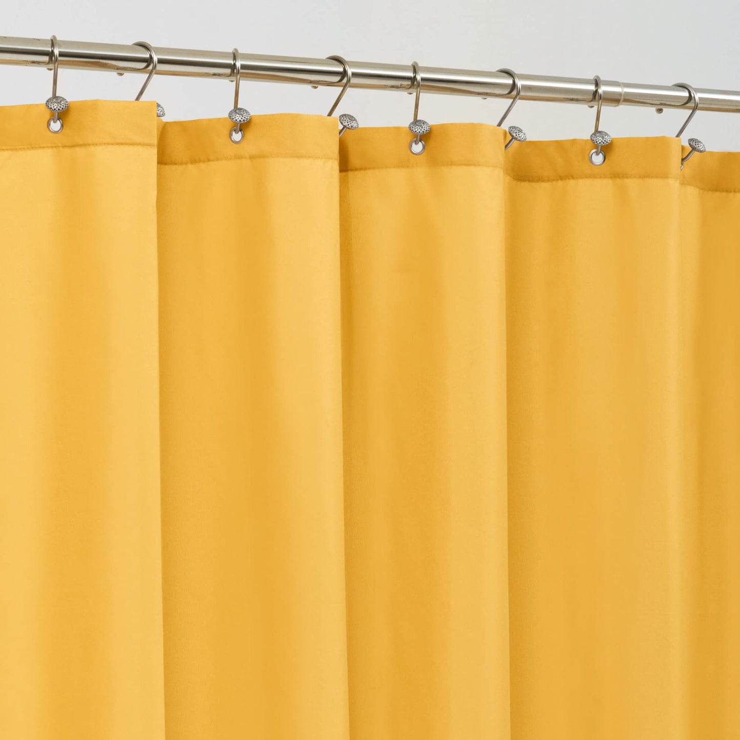 ALYVIA SPRING Waterproof Fabric Shower Curtain or Liner White, 72x72 | 3 Magnets, Soft Cloth & Hotel Quality, Machine Washable, Light-Weight, Standard Size