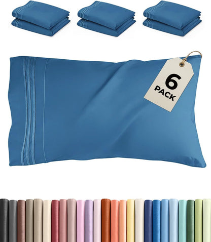 King Pillow Cases Set of 2 - Ultra Soft Cozy Pillowcase Covers - White | Hotel Quality, Comfortable Bedding for Women, Men, Kids & Teens, Machine Washable Pillow Protectors, 2 Piece Set, King Size