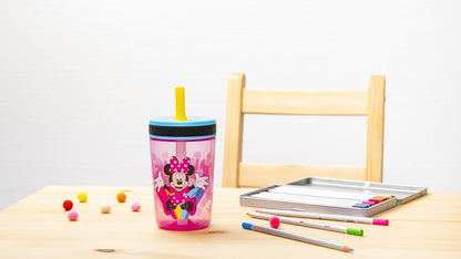 Zak Designs Sesame Street Kelso Toddler Tumblers For Travel or At Home, 15oz 2-Pack Durable Plastic Sippy Cups With Leak-Proof Design is Perfect For Kids (Elmo and Cookie Monster)