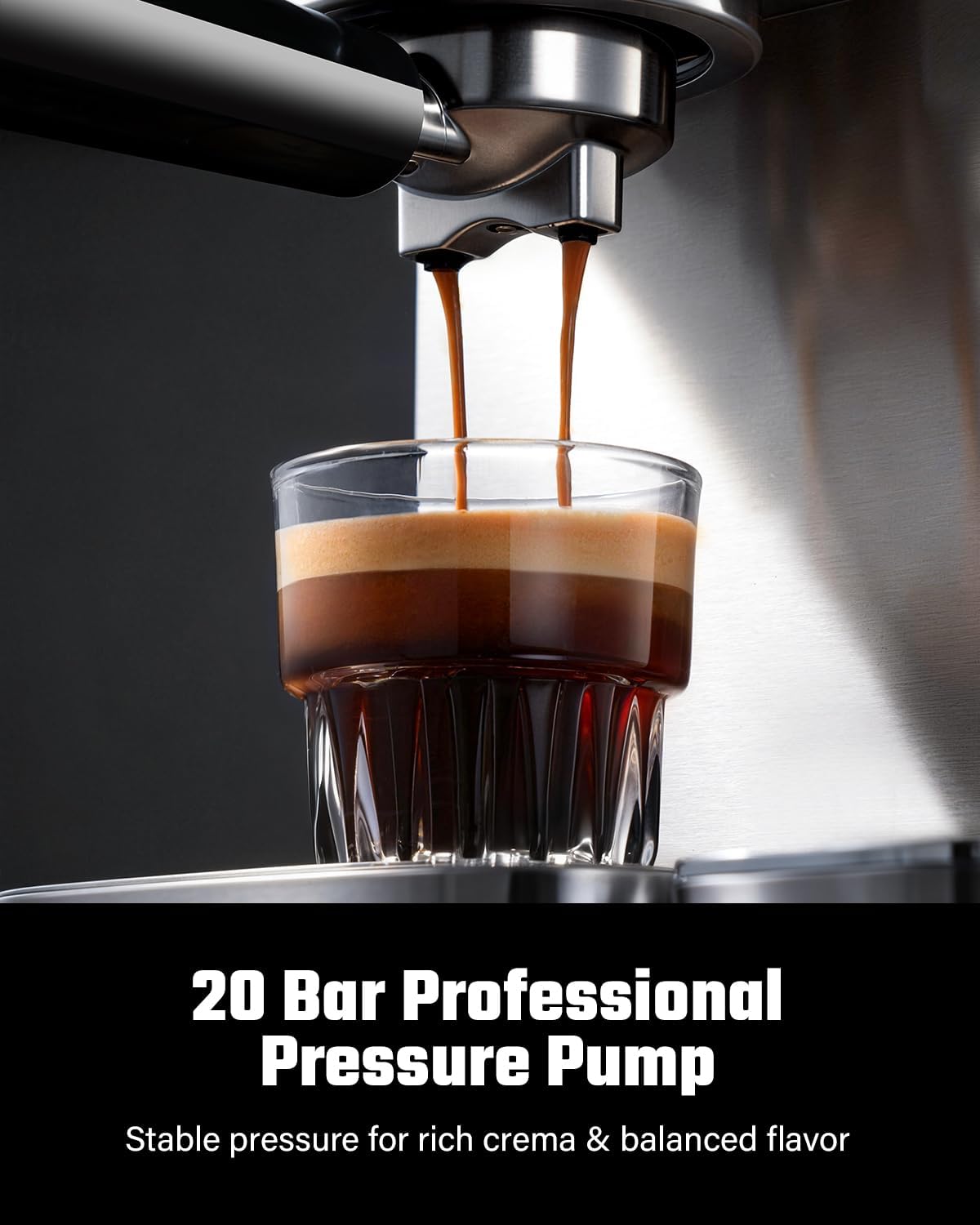KIDISLE 20 Bar Espresso Machine with Auto Milk Frother & Touchscreen, 1350W | Dual Boiler 1350W Brew +1000W Froth, Pre-Infusion Rich Crema, 44oz Water + 24oz Milk, 3-in-1 Espresso, Cappuccino, Latte