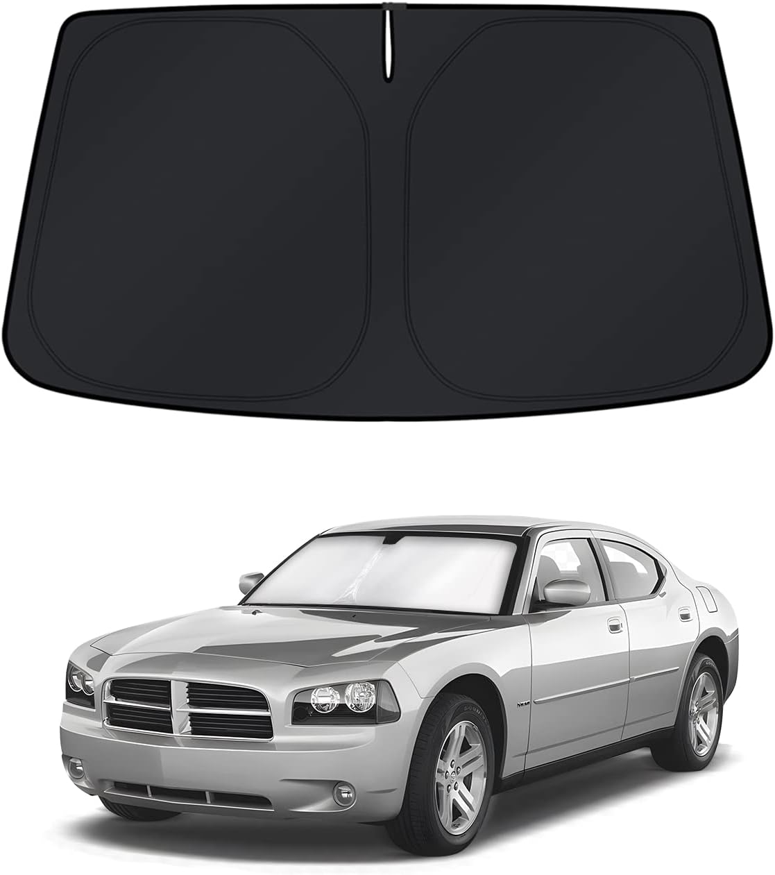 KUST Windshield Sun Shade for Toyota Tacoma Accessories 2016-2025 2026 2Dr 4Dr Pickup Truck, Custom Fit Car Front Window Sunshade Sun Visor Protector Foldable Blocks UV Rays Keep Car Cooler
