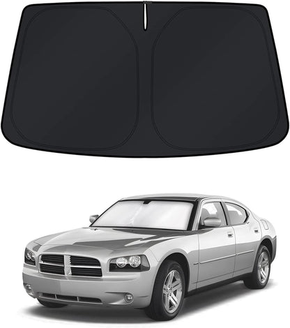 KUST Windshield Sun Shade for Toyota Tacoma Accessories 2016-2025 2026 2Dr 4Dr Pickup Truck, Custom Fit Car Front Window Sunshade Sun Visor Protector Foldable Blocks UV Rays Keep Car Cooler