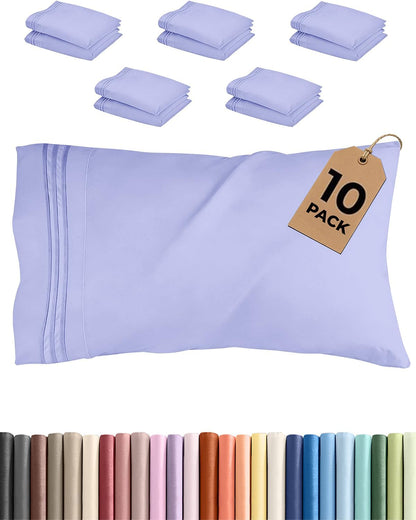 King Pillow Cases Set of 2 - Ultra Soft Cozy Pillowcase Covers - White | Hotel Quality, Comfortable Bedding for Women, Men, Kids & Teens, Machine Washable Pillow Protectors, 2 Piece Set, King Size