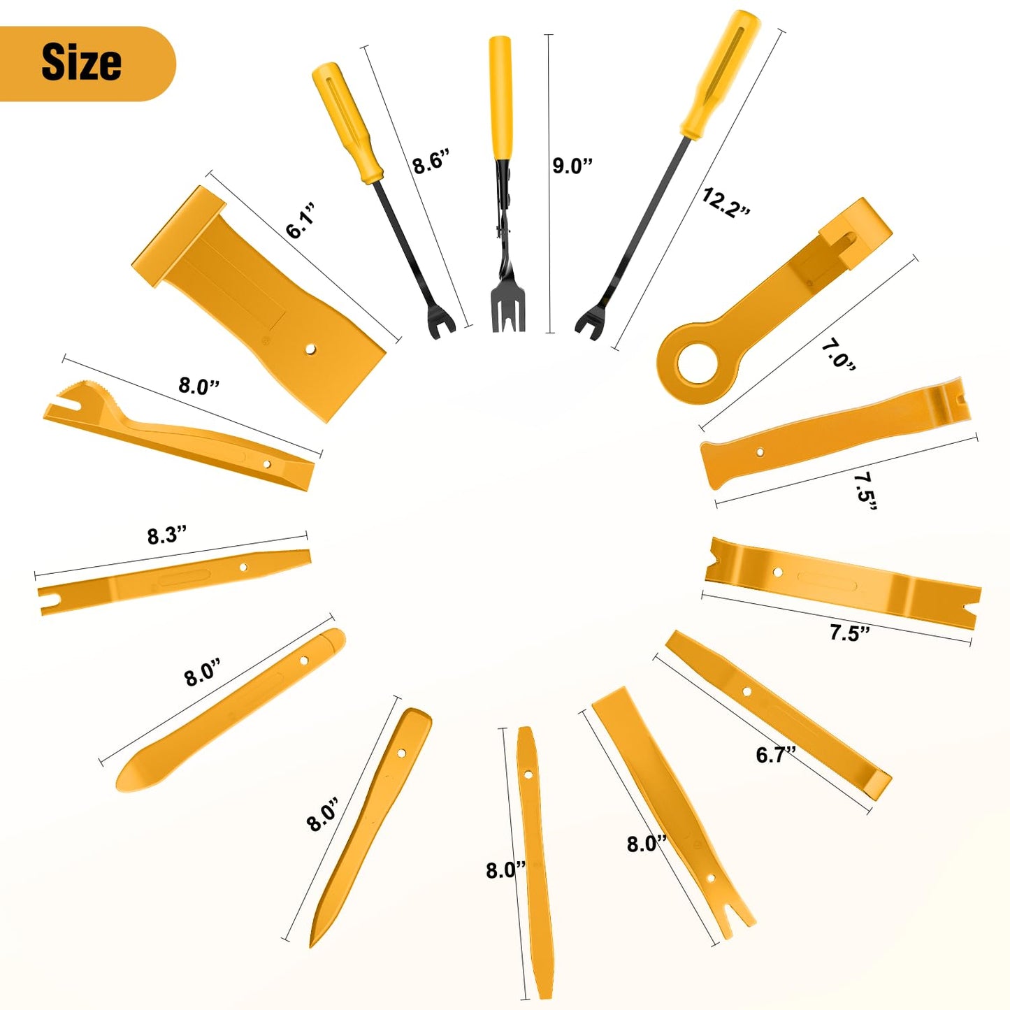 GOOACC 240PCS Bumper Retainer Clips Car Plastic Rivets Fasteners Push Retainer Kit 12 Popular Sizes Auto Push Pin Rivets Set -Door Trim Panel Fender Clips for GM Ford Toyota Honda Chrysler