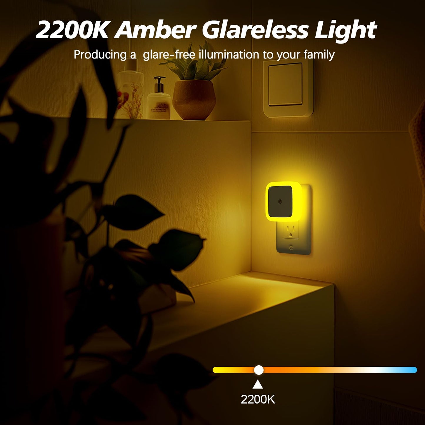 Sujeet Night Light, Night Lights Plug into Wall 8-Pack, Nightlight Plug in Night Light, Dusk to Dawn Night Lamp Led (Warm White)