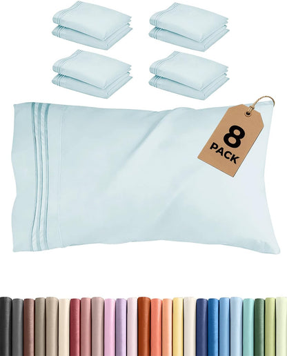 King Pillow Cases Set of 2 - Ultra Soft Cozy Pillowcase Covers - White | Hotel Quality, Comfortable Bedding for Women, Men, Kids & Teens, Machine Washable Pillow Protectors, 2 Piece Set, King Size
