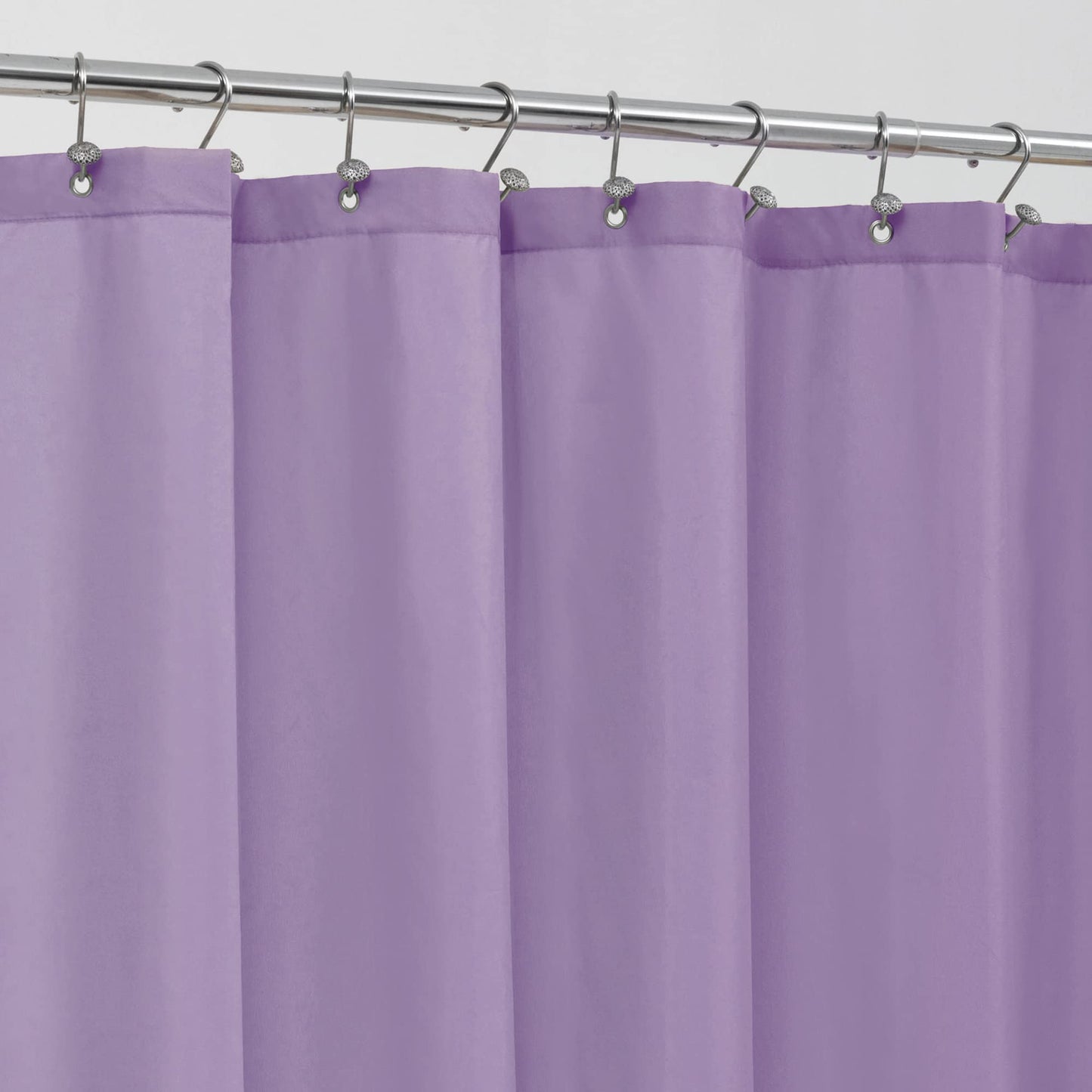 ALYVIA SPRING Waterproof Fabric Shower Curtain or Liner White, 72x72 | 3 Magnets, Soft Cloth & Hotel Quality, Machine Washable, Light-Weight, Standard Size