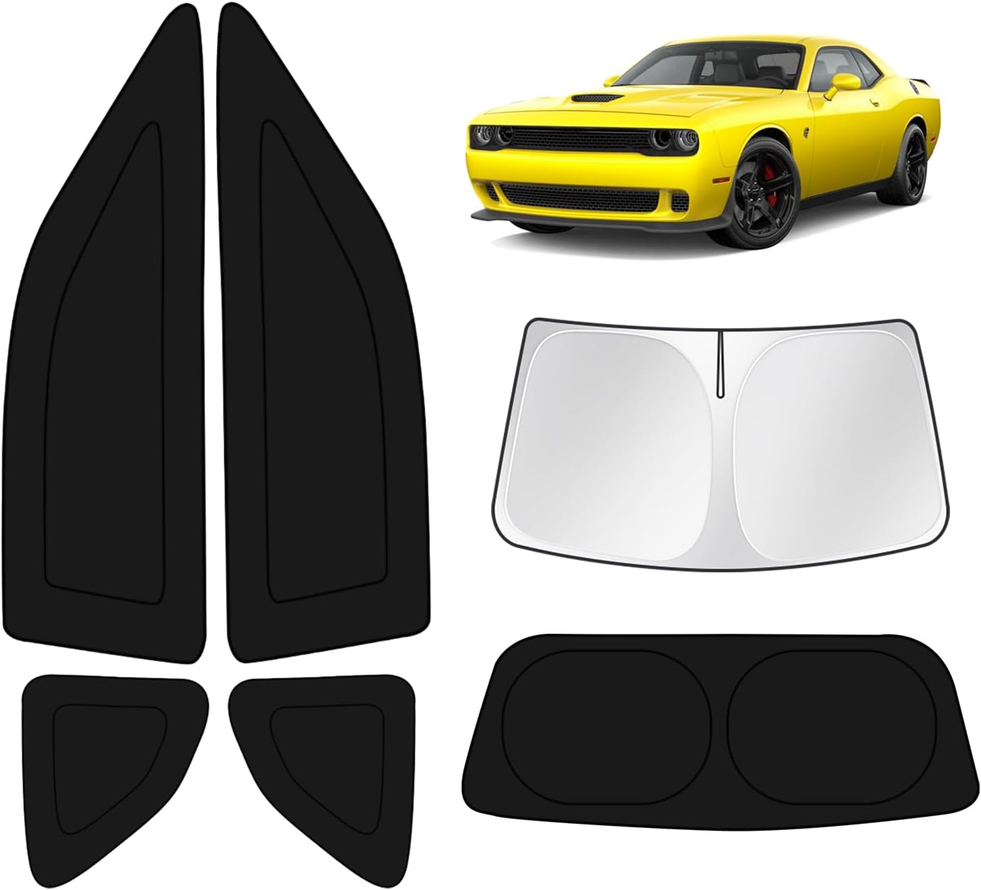 KUST Windshield Sun Shade for Toyota Tacoma Accessories 2016-2025 2026 2Dr 4Dr Pickup Truck, Custom Fit Car Front Window Sunshade Sun Visor Protector Foldable Blocks UV Rays Keep Car Cooler