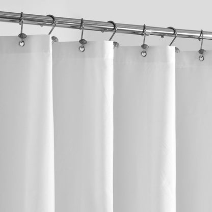 ALYVIA SPRING Waterproof Fabric Shower Curtain or Liner White, 72x72 | 3 Magnets, Soft Cloth & Hotel Quality, Machine Washable, Light-Weight, Standard Size