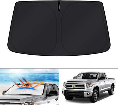 KUST Windshield Sun Shade for Toyota Tacoma Accessories 2016-2025 2026 2Dr 4Dr Pickup Truck, Custom Fit Car Front Window Sunshade Sun Visor Protector Foldable Blocks UV Rays Keep Car Cooler