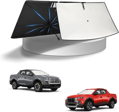 KUST Windshield Sun Shade for Toyota Tacoma Accessories 2016-2025 2026 2Dr 4Dr Pickup Truck, Custom Fit Car Front Window Sunshade Sun Visor Protector Foldable Blocks UV Rays Keep Car Cooler