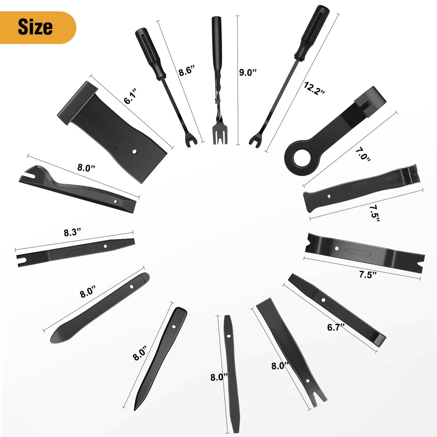GOOACC 240PCS Bumper Retainer Clips Car Plastic Rivets Fasteners Push Retainer Kit 12 Popular Sizes Auto Push Pin Rivets Set -Door Trim Panel Fender Clips for GM Ford Toyota Honda Chrysler