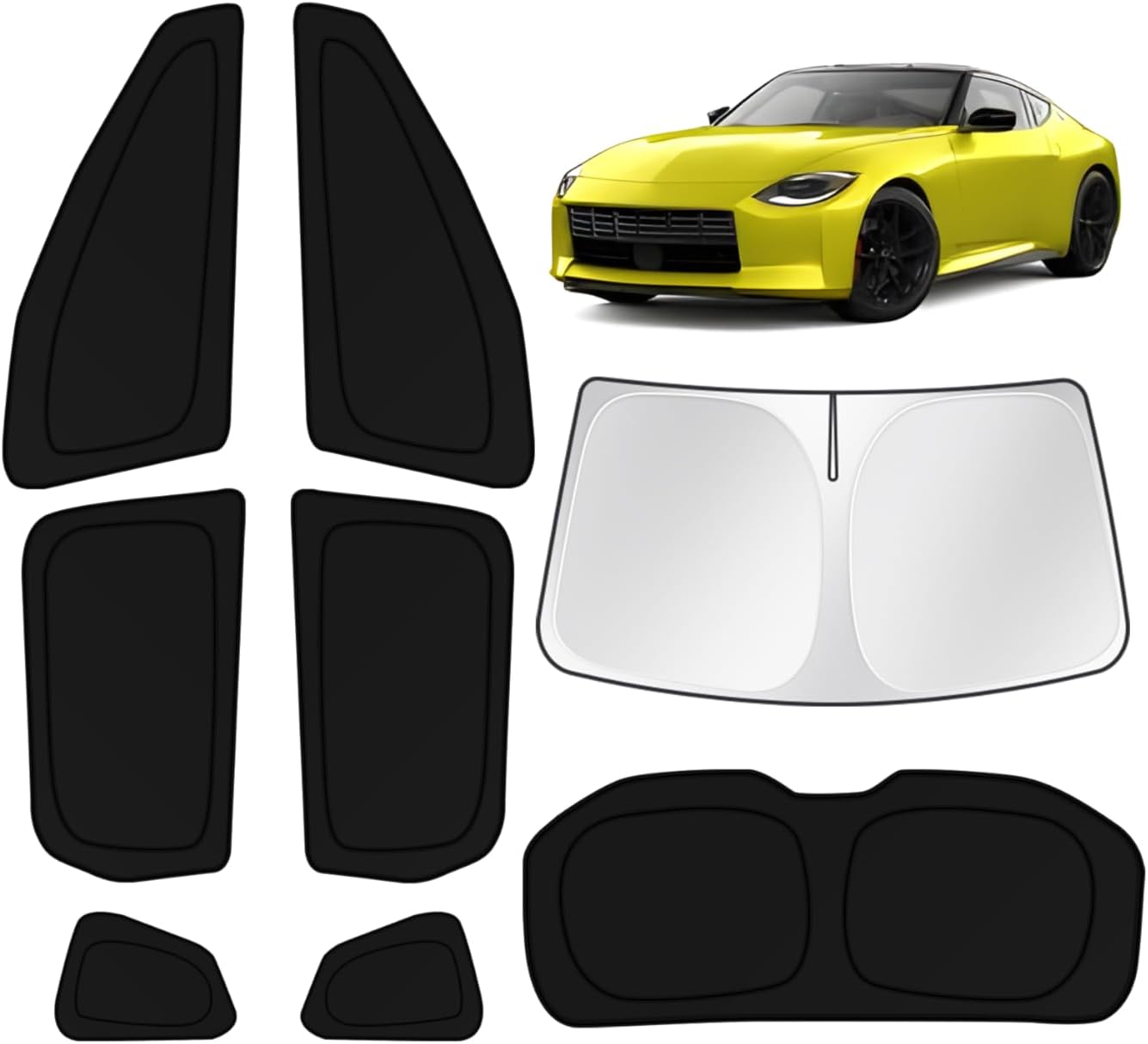 KUST Windshield Sun Shade for Toyota Tacoma Accessories 2016-2025 2026 2Dr 4Dr Pickup Truck, Custom Fit Car Front Window Sunshade Sun Visor Protector Foldable Blocks UV Rays Keep Car Cooler