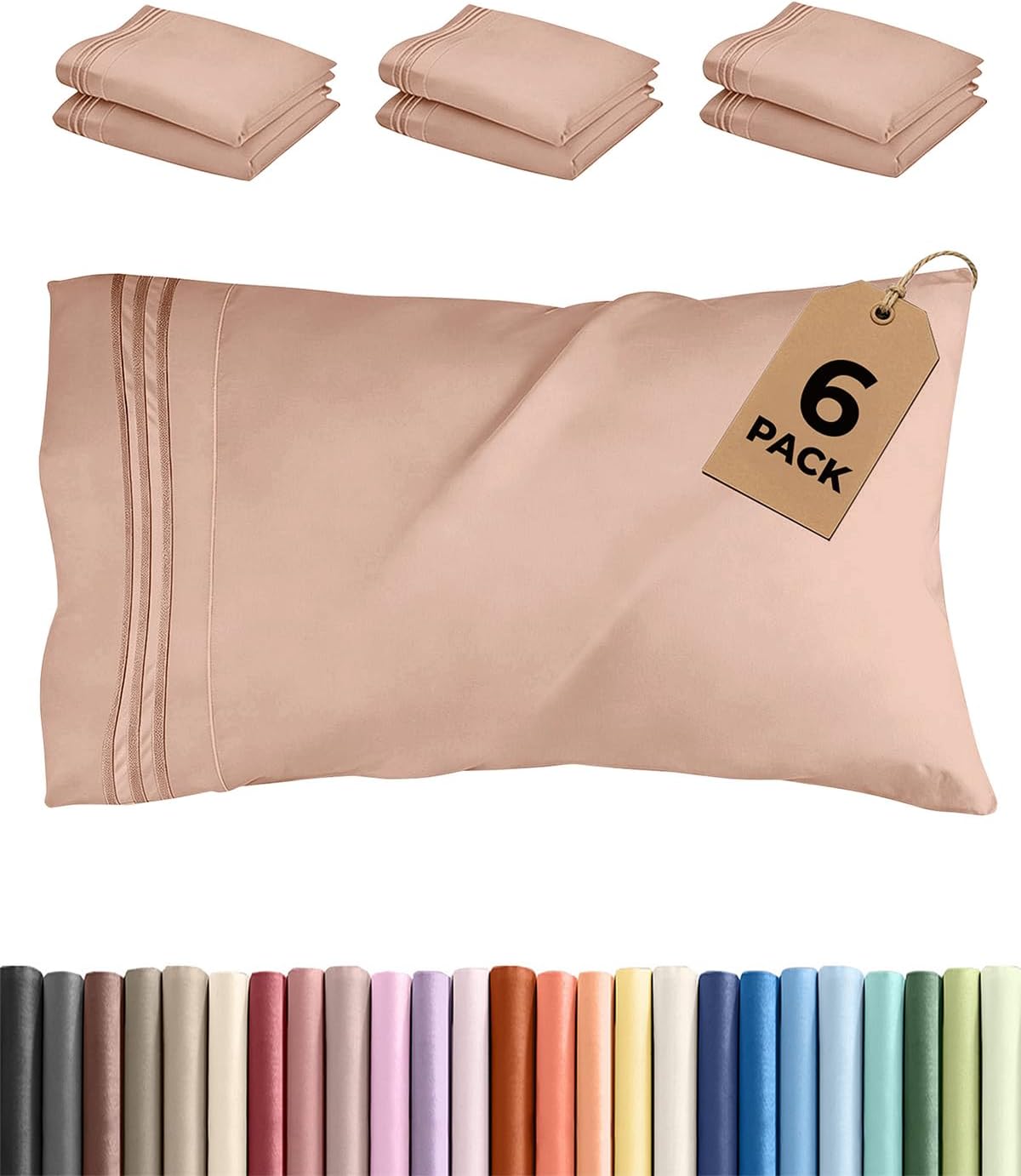 King Pillow Cases Set of 2 - Ultra Soft Cozy Pillowcase Covers - White | Hotel Quality, Comfortable Bedding for Women, Men, Kids & Teens, Machine Washable Pillow Protectors, 2 Piece Set, King Size