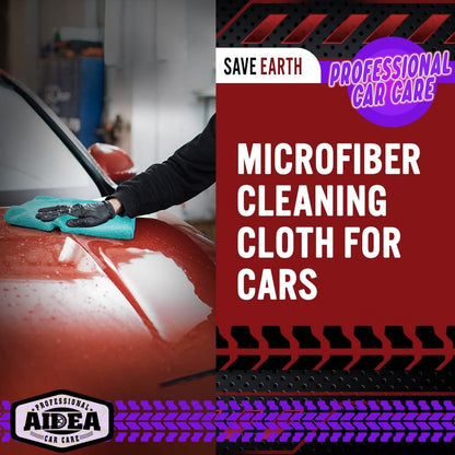 AIDEA Microfiber Cleaning Cloth-50PK, Microfiber Towels for Cars, 12×12" | Premium Wash Cloths, Dusting Cloth Cleaning Rags, Absorbent Towels for SUVs, House, Kitchen, Window, Cleaning Supplies