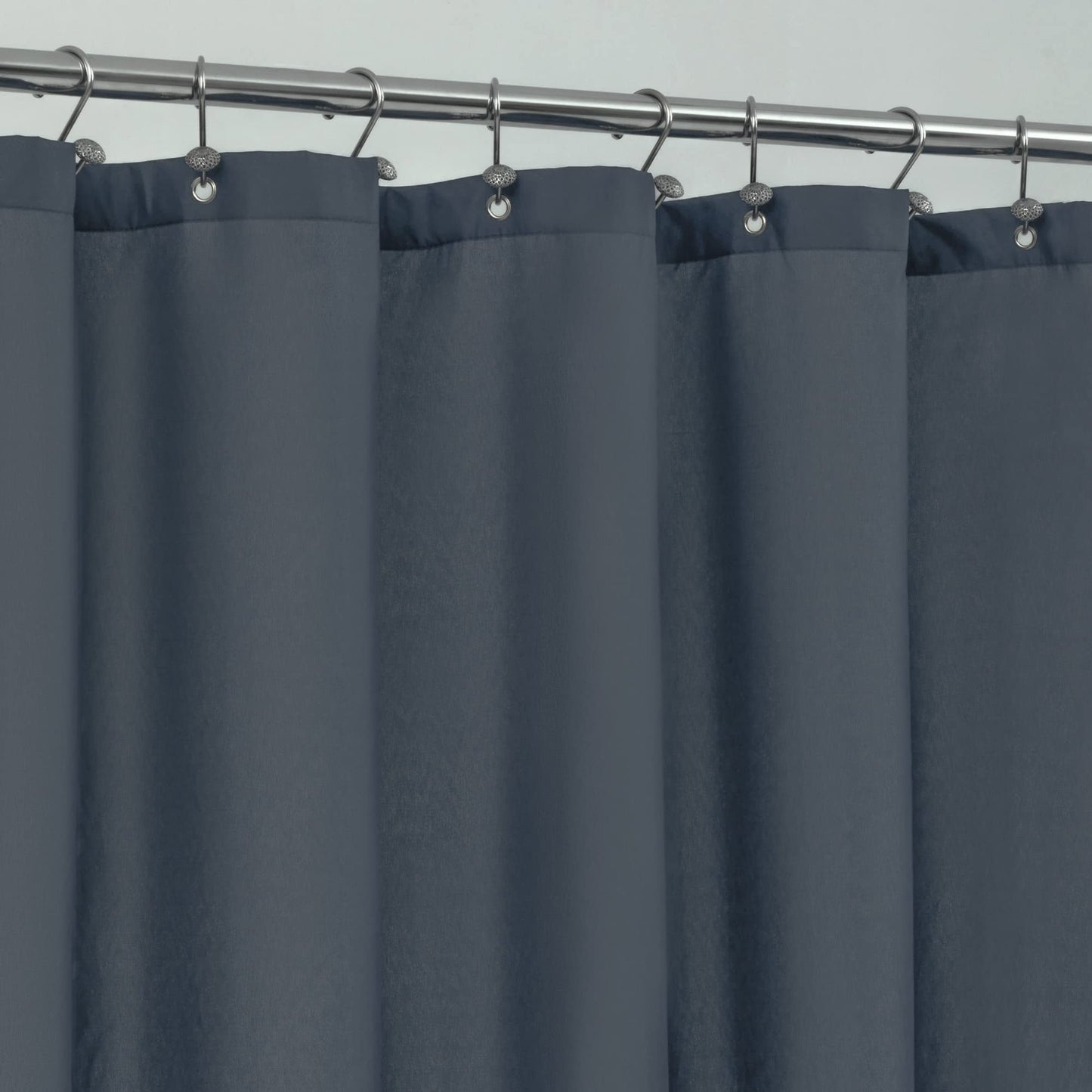 ALYVIA SPRING Waterproof Fabric Shower Curtain or Liner White, 72x72 | 3 Magnets, Soft Cloth & Hotel Quality, Machine Washable, Light-Weight, Standard Size