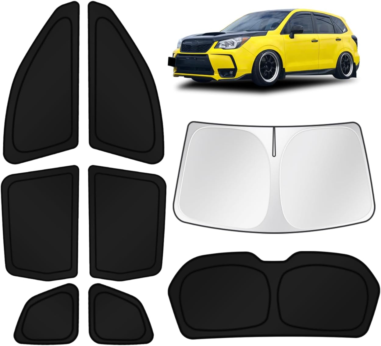 KUST Windshield Sun Shade for Toyota Tacoma Accessories 2016-2025 2026 2Dr 4Dr Pickup Truck, Custom Fit Car Front Window Sunshade Sun Visor Protector Foldable Blocks UV Rays Keep Car Cooler