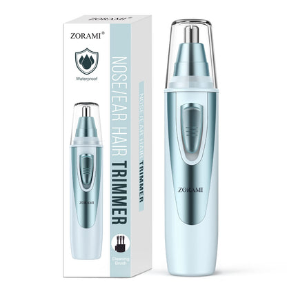 Ear and Nose Hair Trimmer Clipper - 2026 Professional Painless Eyebrow & Facial Hair Trimmer for Men Women,Battery-Operated Trimmer with IPX7 Waterproof,Dual Edge Blades for Easy Cleansing Black