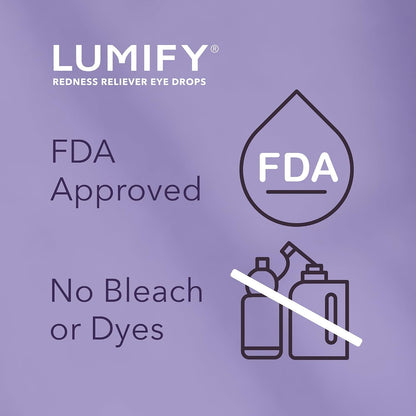 Lumify Redness Relief Eye Drops, Whiter & Brighter Looking Eyes, 0.25 oz | Works in 1 minute, lasts up to 8 hours, For Whiter & Brighter Looking Eyes, 1 bottle