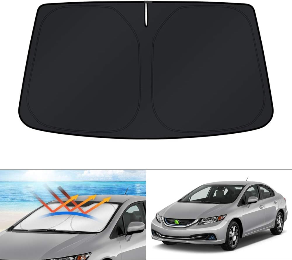 KUST Windshield Sun Shade for Toyota Tacoma Accessories 2016-2025 2026 2Dr 4Dr Pickup Truck, Custom Fit Car Front Window Sunshade Sun Visor Protector Foldable Blocks UV Rays Keep Car Cooler