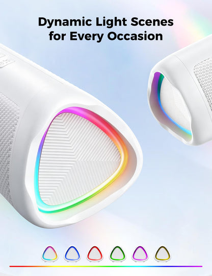 Bluetooth Speaker, 20W HD Sound, Portable Wireless, IPX5 Waterproof, Up to 24H Playtime, TWS Pairing, for Home/Party/Outdoor/Camping/Beach Essentials, Electronic Gadgets, Birthday Gift (Black)