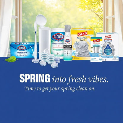 Clorox ToiletWand Toilet Cleaning System, Wand, Caddy and 6 Refill Heads