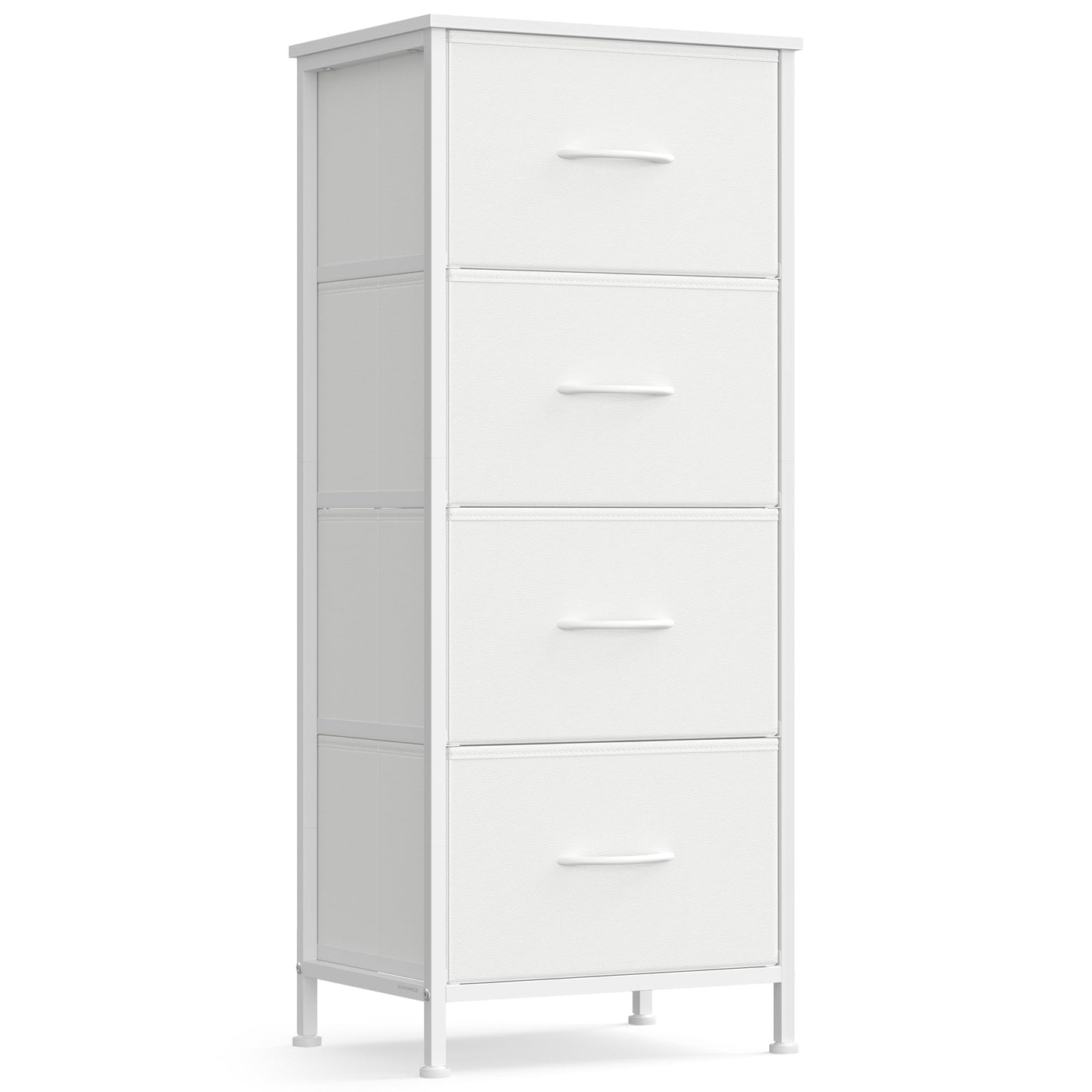 SONGMICS BELLAH Collection - Dresser for Bedroom, Chest of Drawers, Storage Organizer Unit, Closet, Entryway, Steel, 4 Drawers, Modern, Ink Black and Ebony Black ULGS314B01S