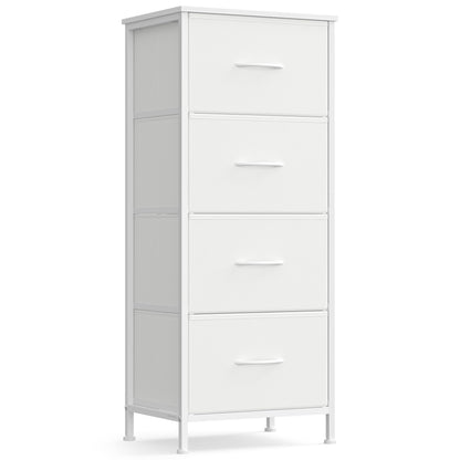 SONGMICS BELLAH Collection - Dresser for Bedroom, Chest of Drawers, Storage Organizer Unit, Closet, Entryway, Steel, 4 Drawers, Modern, Ink Black and Ebony Black ULGS314B01S