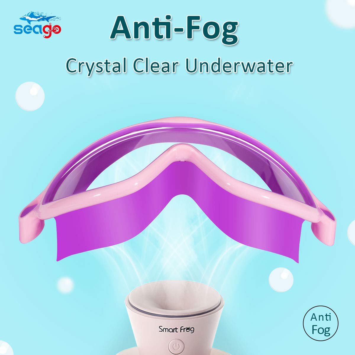 Seago Swim Goggles 2 Pack Anti-Fog Anti-UV Wide View Swimming Goggles for Kids 3-14
