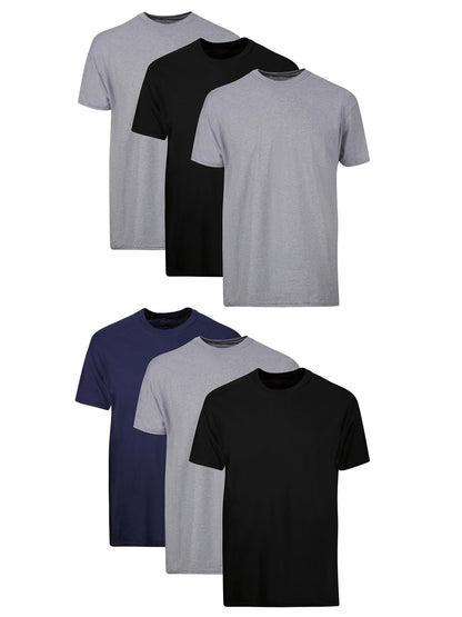 Hanes Men's Undershirt Packs, Stay-Tucked Soft Cotton Undershirts, Best Undershirts for Men, White/Black/Asstd Multipacks