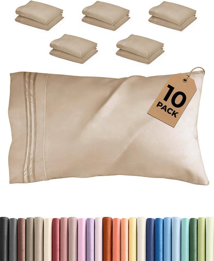 King Pillow Cases Set of 2 - Ultra Soft Cozy Pillowcase Covers - White | Hotel Quality, Comfortable Bedding for Women, Men, Kids & Teens, Machine Washable Pillow Protectors, 2 Piece Set, King Size