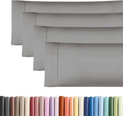 King Pillow Cases Set of 2 - Ultra Soft Cozy Pillowcase Covers - White | Hotel Quality, Comfortable Bedding for Women, Men, Kids & Teens, Machine Washable Pillow Protectors, 2 Piece Set, King Size
