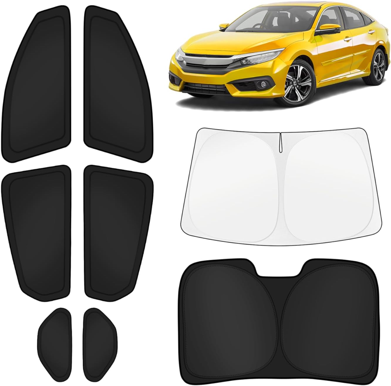 KUST Windshield Sun Shade for Toyota Tacoma Accessories 2016-2025 2026 2Dr 4Dr Pickup Truck, Custom Fit Car Front Window Sunshade Sun Visor Protector Foldable Blocks UV Rays Keep Car Cooler