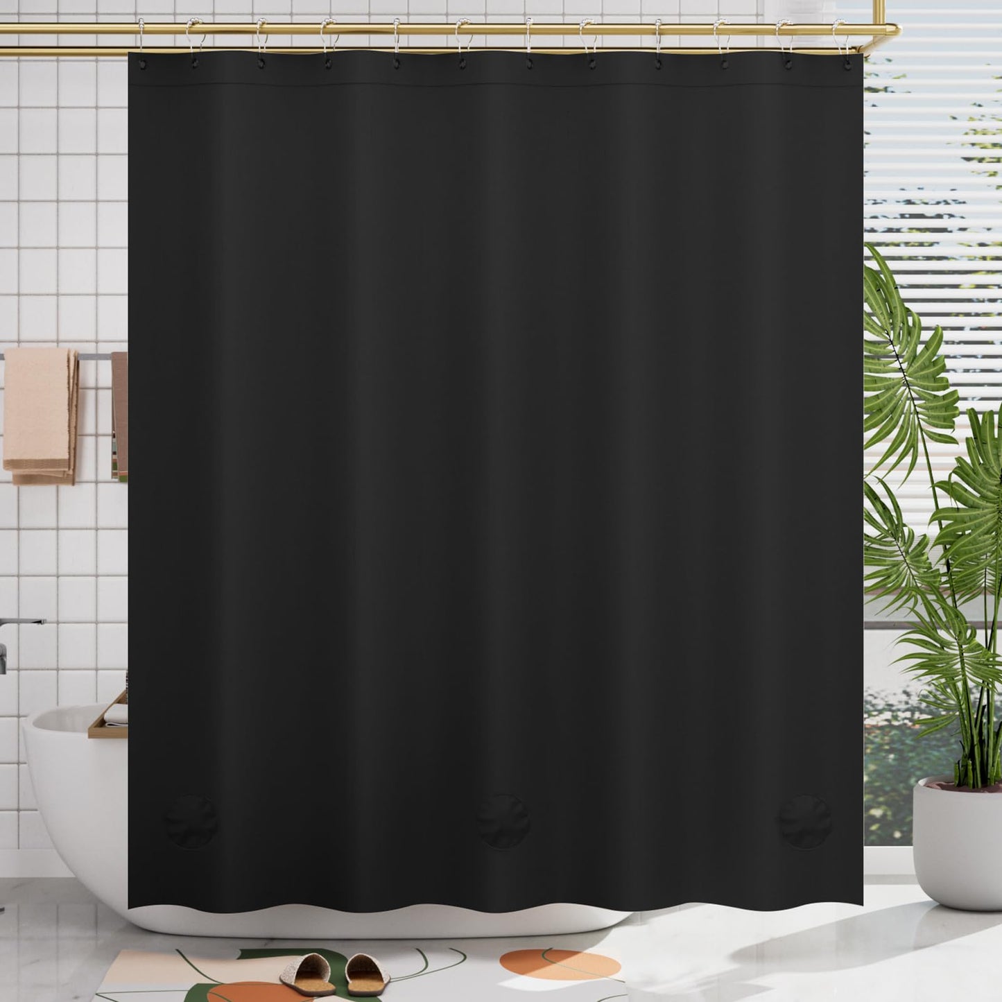 AmazerBath Plastic Shower Curtain Clear Premium PEVA, Clear Shower Curtain Heavy Duty 8G, Weighted Shower Curtains for Bathroom Accessories with 3 Big Stones and 12 Rustproof Grommets, 72x72 Inches