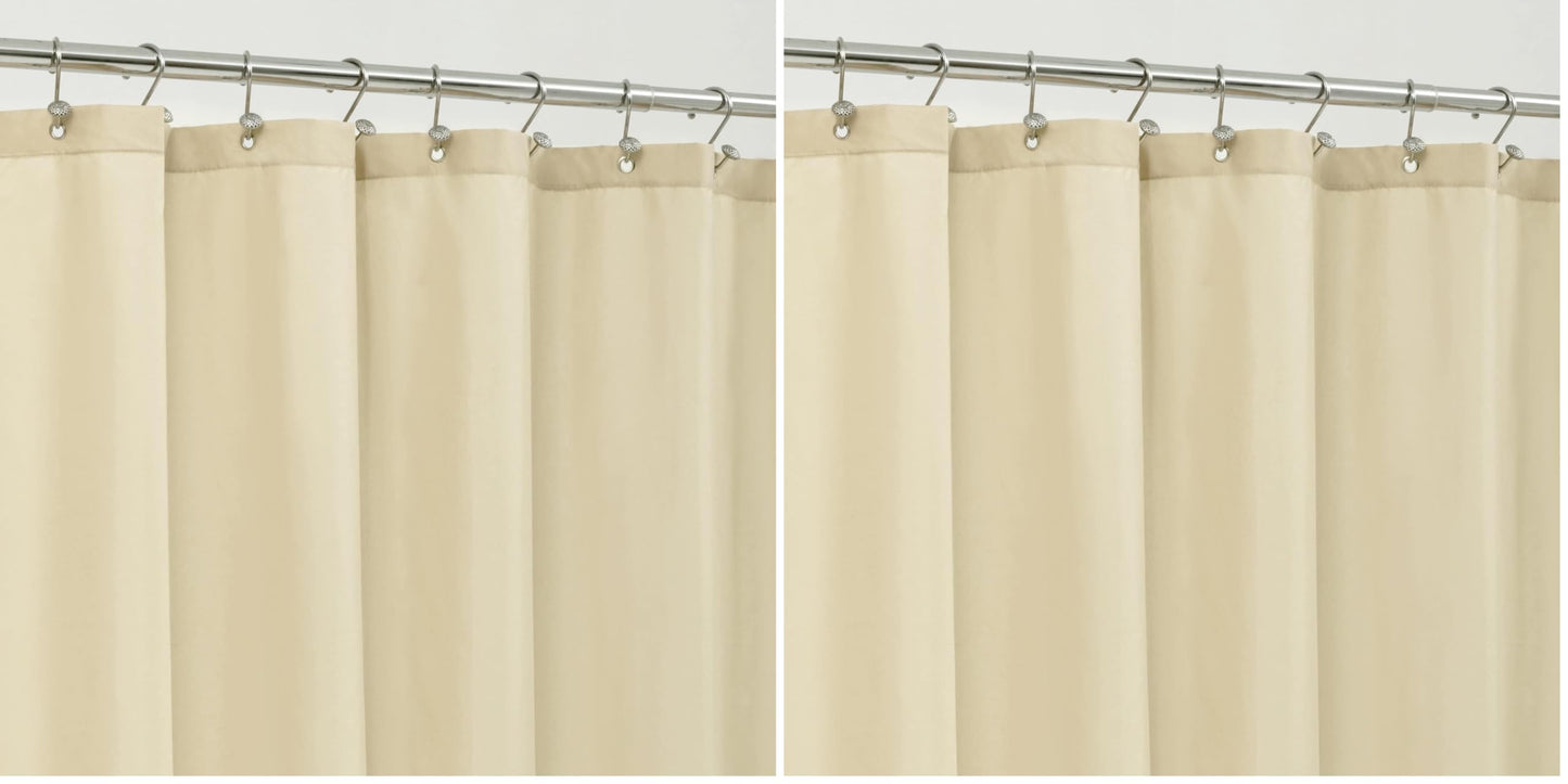 ALYVIA SPRING Waterproof Fabric Shower Curtain or Liner White, 72x72 | 3 Magnets, Soft Cloth & Hotel Quality, Machine Washable, Light-Weight, Standard Size